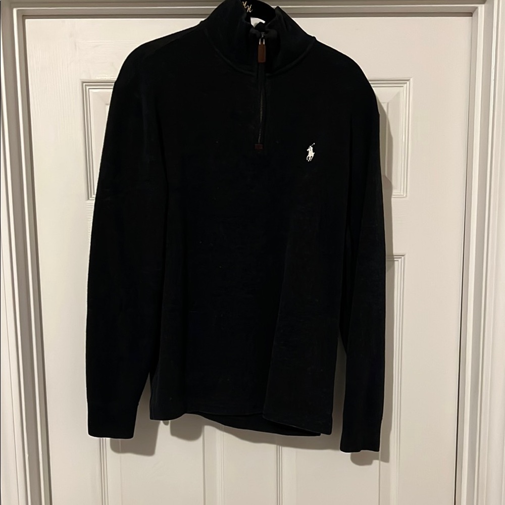 Polo by Ralph Lauren Black Sweatshirt with High Collar